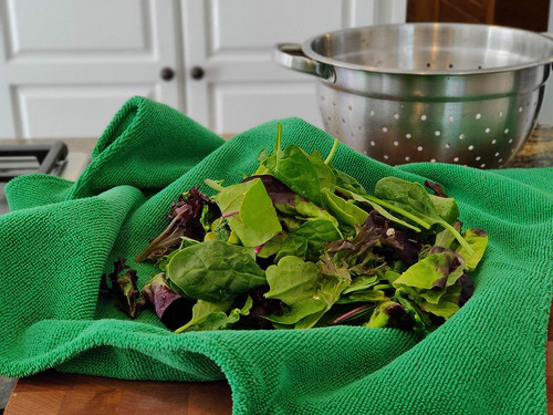 , Toalla Secadora De Lechuga Con Forro Impermeable, Verduras
