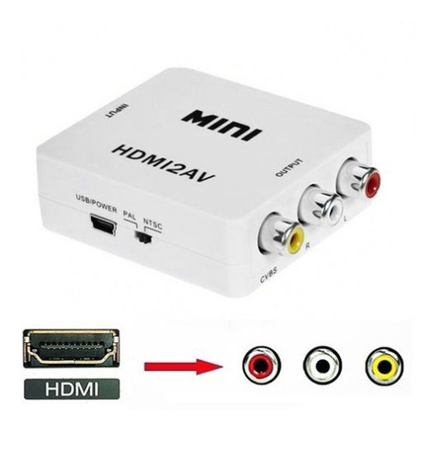 Convertidor Hdmi A Rca Av 1080p Audio Y Video