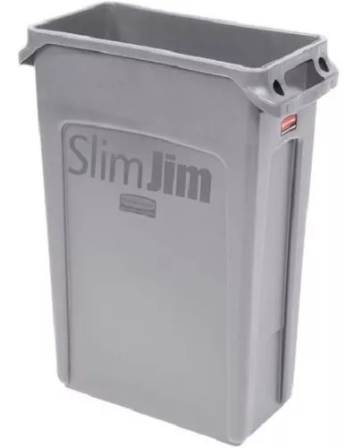 Rubbermaid Cubo de basura de pedal Slim Jim 30 litros gris