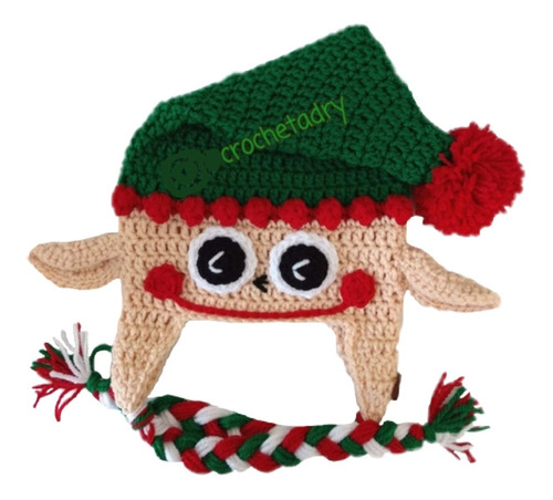 Gorro Duende Navideño Crochet