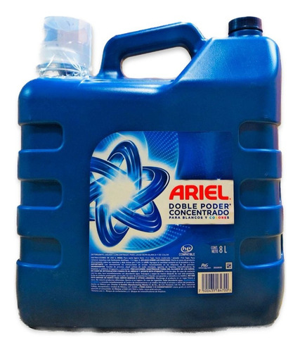 Detergente Líquido Ariel Doble Poder Concentrado 8 Lts