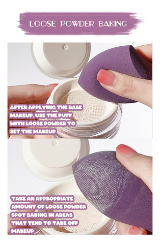Esponjas Para Maquillaje 4 Pzs Bases Polvos Uso Seco Humedo