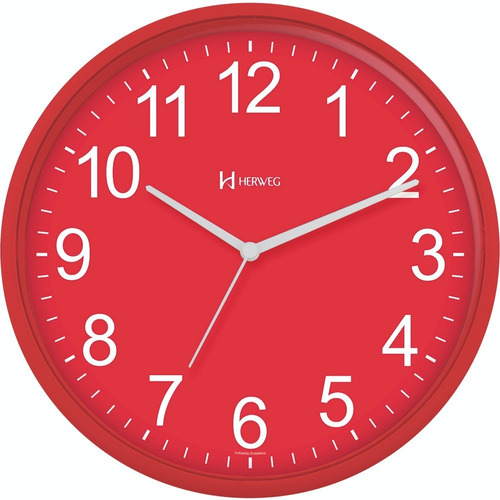 Reloj de pared rojo 26 cm - Herweg - 660111269