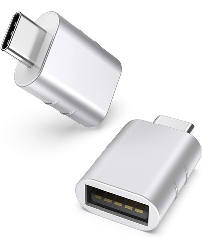 Adaptador Usb A Hembra A Usb C Macho, Gris/2 Pack