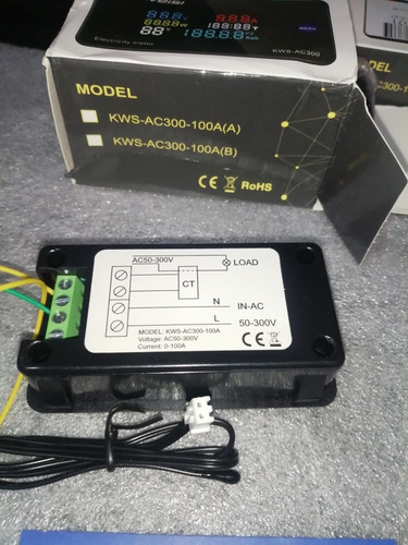 Vatímetro 120v 100 A Contador Kwh Medidor Amperímetro Ac