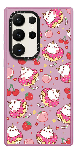 Case  Galaxy S22 Plus Unicorn Cat Donut Rosa Transparente