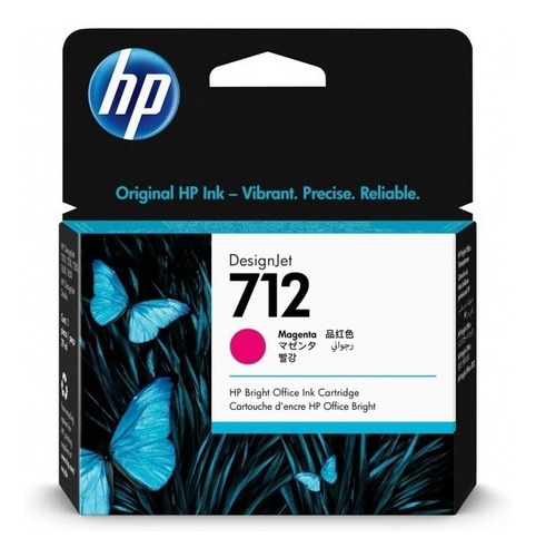 Tinta Hp 712 29 Ml Magenta Original (3ed68a) T250 T650