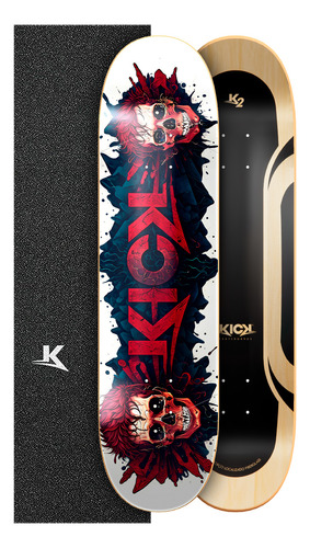 Shape Kick K2 Marfim Red Skulls + Lixa