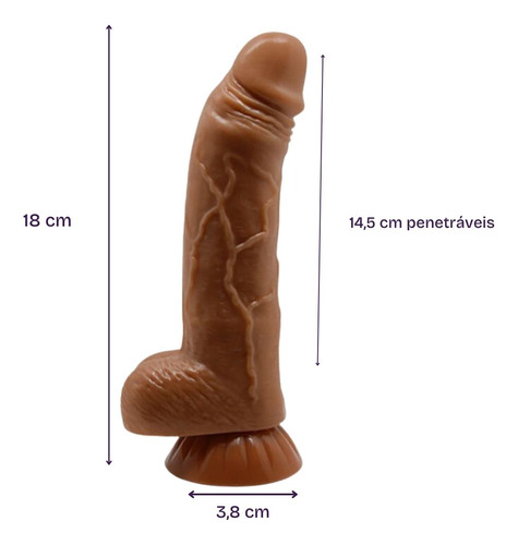 Penis Realistico Prótese Masturbadora Grande Grosso Macio