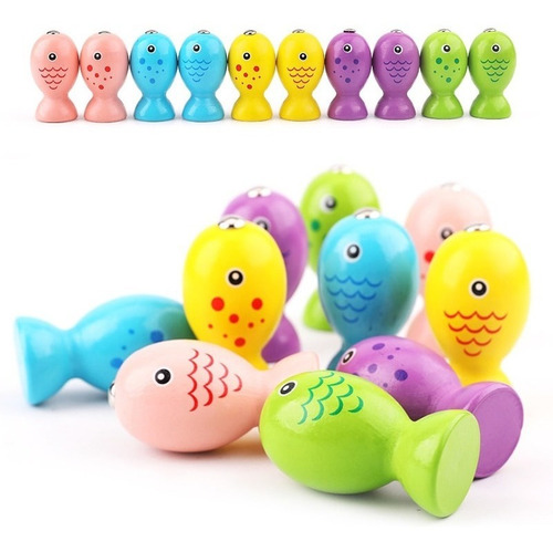 Juego Pesca Milagrosa Gato De Madera Con Imán Montessori