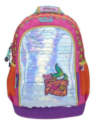 Mochila Happy Girl Las Sirenas Son Reales Relieve Violeta Primaria Chenson