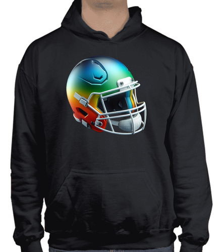 Sudadera Con Capucha - Casco Futbol Americano - Deportes