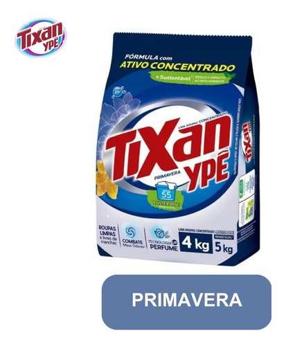 Lava Roupas Concentrado Primavera Sachê 4kg Tixan Ypê