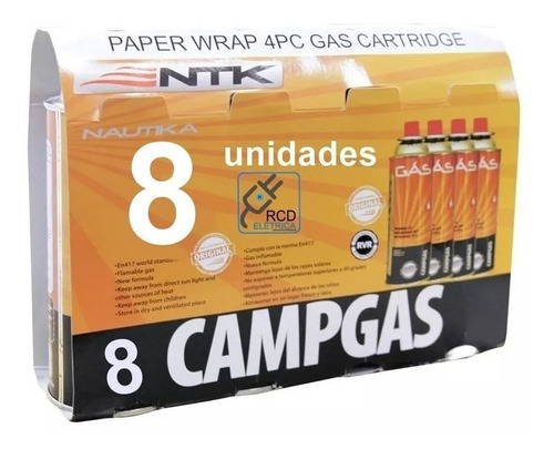 Kit 8 Unidades De Refil Campgás Original Nautika - Ntk