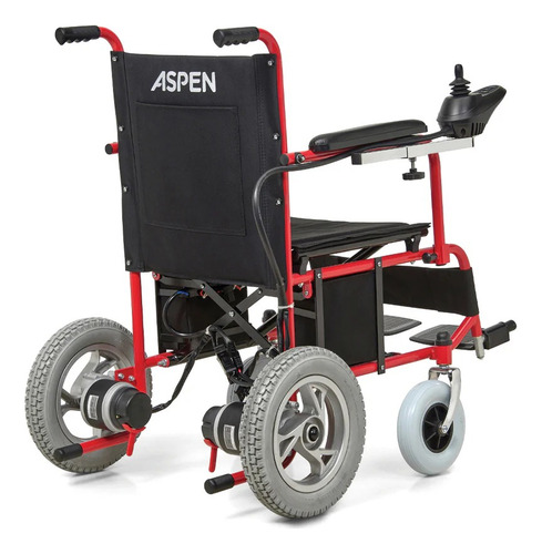 Silla De Ruedas Motorizada Electrica Plegable Aspen Jl102 Color Rojo - Negro