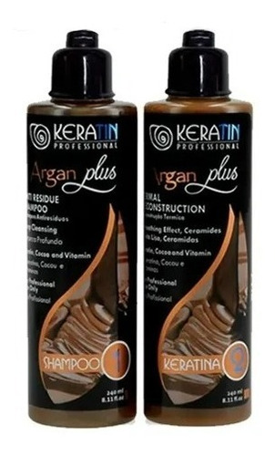 Kit Alisado Keratin  Profesional Argan Plus 240ml