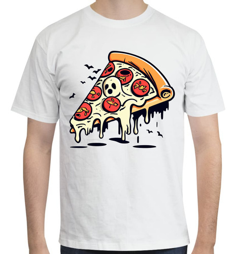 Playera Pizza Fantasma - Halloween - Terror