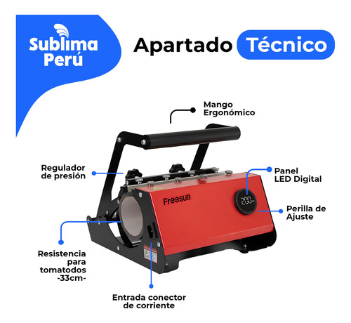 Sublimadora De Tomatodos Freesub - 33cm