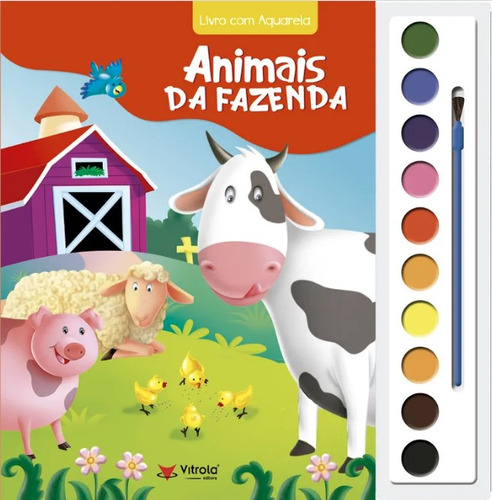 Libro Aquarela Animais Da Fazenda De Vitriola Comercial Vit