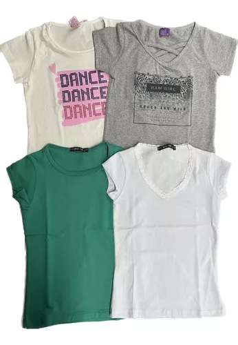 Camisetas Infatil/ Juvenil Para Meninas, Lindas Confortaveis