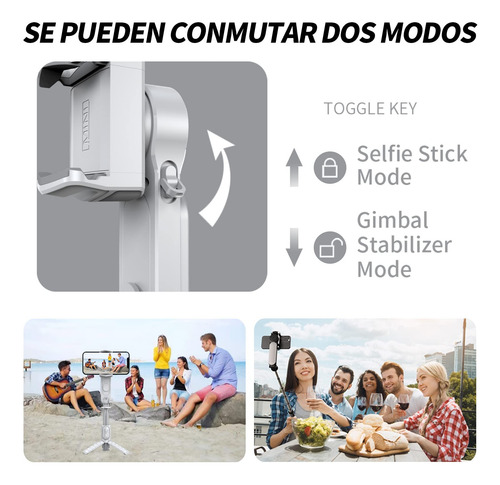 Estabilizador Para iPhone Con Luz Y Control Para Vlogging