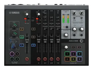 Mezcladora Yamaha Ag08b Para Live 8 Canales Negro