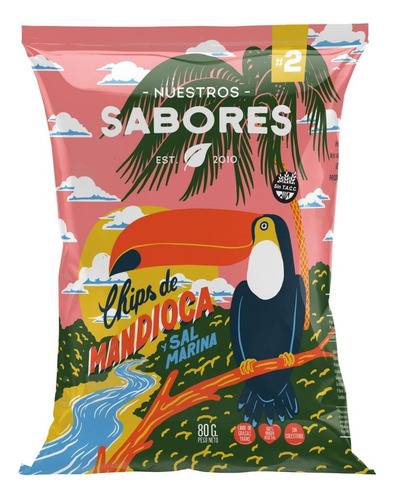 Mandioca Chips Nuestros Sabores 80g