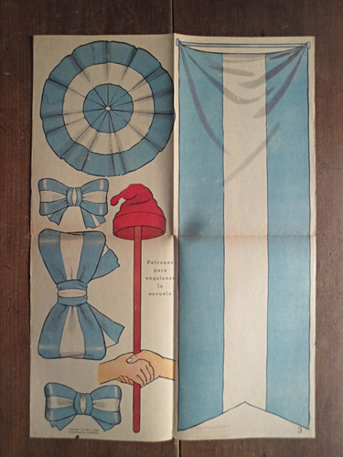 Lamina Revista La Obra Año 1949 Simbolos Patrios
