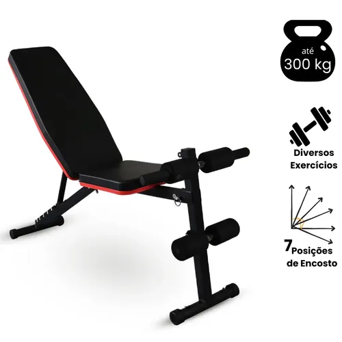 Banco Academia Regulável Supino Musculação Reclinável Livre Butter Cre...