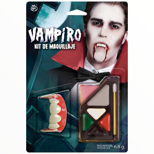 Kit De Maquillaje Vampiro Para Halloween ( 2 Piezas )