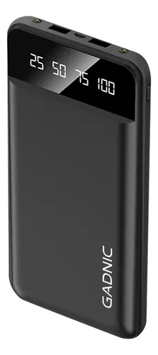 comprar Cargador Portátil Gadnic Power Bank 10000 Mah Display Color Negro