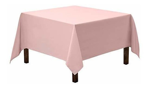 Gee Di Moda Mantel Cuadrado - 85 X 85 Pulgadas - Rosa Cuadra