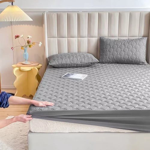 Protector De Colchón Impermeable Con Dos Fundas De Almohada
