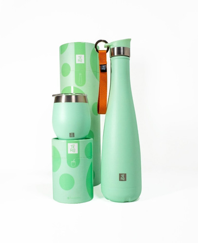 Set Tero Wasabi - Termo 750ml + Mate Acero Inoxidable