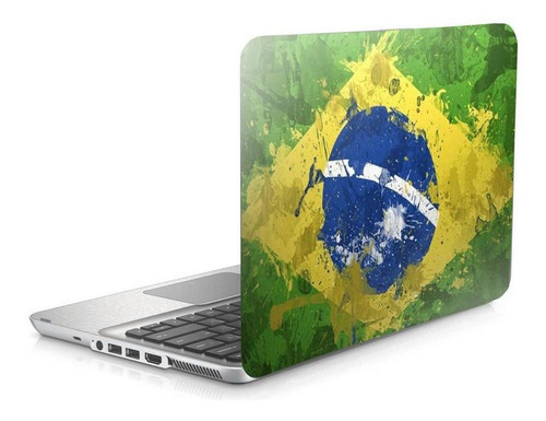 Skin Adesivo Protetor Para Notebook 15  Bandeira Brasil D1