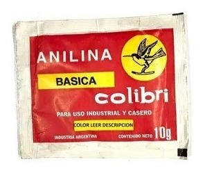 Imagen 1 de 2 de Anilina Basica Colibri Para Uso Industrial Y Casero 10g