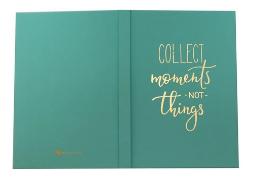 Caderno Bee Unique Capa Dura Pautado A5 Verde Moments Nb0016