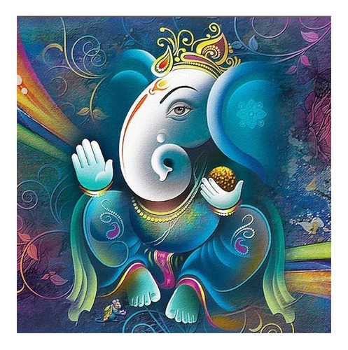 1 Pintura De Diamantes 5d Diy Ganesha Abstracto 40x40 Cm