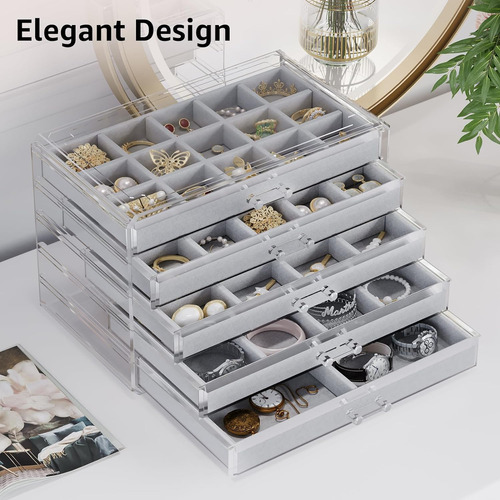 Harmon Wandyer Organizador De Joyas De Acrílico, Caja De Joy