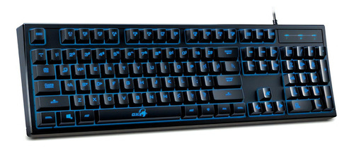 Teclado Genius Gamer Gx Scorpion K6 Retroiluminado Azul Usb Idioma Español Latinoamérica Color Del Teclado Negro