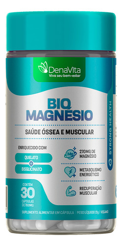 Bio Magnésio Quelato Bisglicinato Alta Concentração Denavita