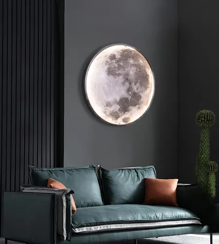 Aplique Pared Luna 3d Lámpara Led Techo Decoración Jhn