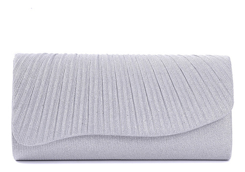 Bolso De Noche Para Mujer, Piel Sintética, Rectangular, Plat