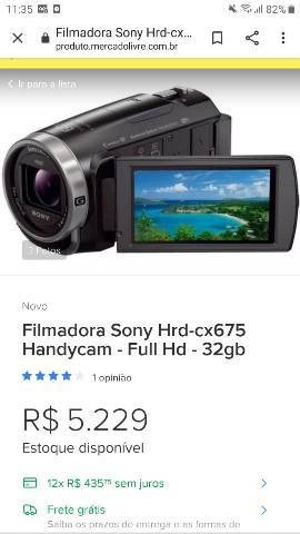 Câmera Sony Hrd-cx675 Handycam Full Hd 32gb