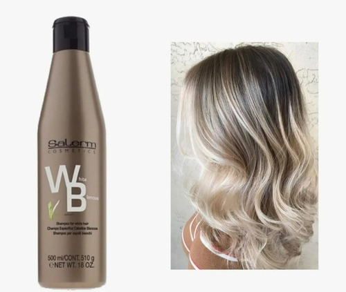 Salerm Shampoo Cabellos Blancos 500ml Con Extracto De Bambú