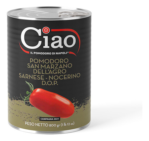 Tomate Pelati San Marzano D O P Ciao 800g P/pizza Napoletana