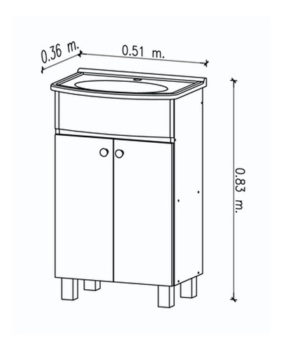 Imagen 2 de 5 de Combo Baño Mueble Vanitory Griferia Lavatorio Aqualaf 7000