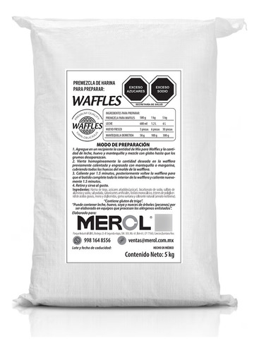 Harina Preparada Para Waffles 5 Kg Entrega Inmediata