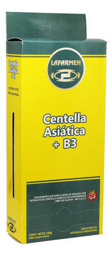 Centella Asiática + B3 De 400 Comprimidos Lafarmen