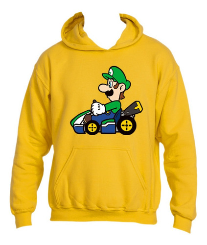 Poleron Luigi Mario Bros Gamer Niño / Niña